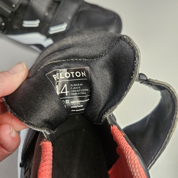 Peloton Cycling Shoe Mens 10 Black Red Womens 11.5 EU 44 - Picture 8 of 9
